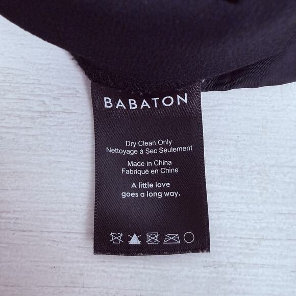 Aritzia Babaton Size 6 Conan Cropped Ankle Pant Pull On Black Trousers Crepe - Picture 8 of 13